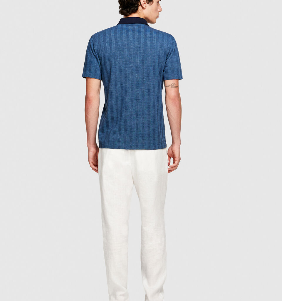 Knit polo - men's polos - Blue | Sisley image number 3